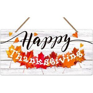 6"x12" Farmhouse Thanksgiving Door Decor Hanging Sign for Home Wall